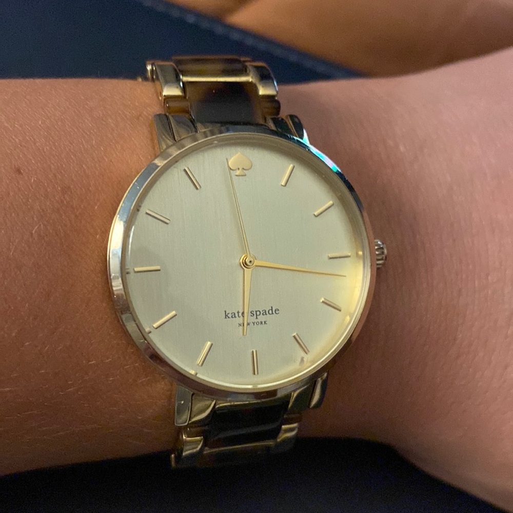 Kate Spade tortoise and gold watch